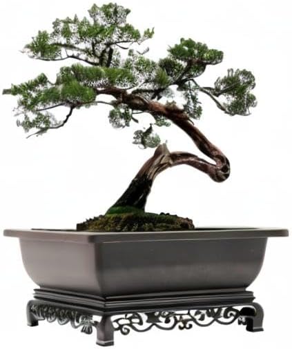 Planter Pots 2-Pack, 11.5 Inch Brown Recycled Plastic Bonsai Pots