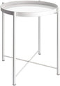 EKNITEY End Table,Folding Metal Side Table Waterproof Small Coffee Table Sofa Side Table with Removable Tray for Living Room Bedroom Balcony and Office