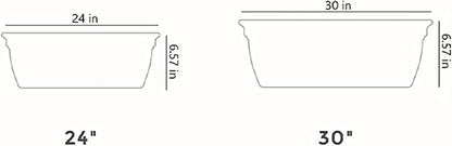 The HC Companies 24" Eclipse PlasticWindow Box 7.76"x24"x6.57" in White Color