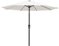 MEWAY 9ft Patio Umbrella Outdoor Table Umbrellas with Push Button Tilt and Crank, Market Umbrella 8 Sturdy Ribs for Deck, Garden, Pool and Backyard, Off-white