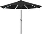 ABCCANOPY 10FT Durable Solar Led Patio Umbrellas with 32LED Lights (Jet Black)