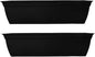 The HC Companies 24 Inch Eclipse Window Planter Box with Drainage Holes & Attached Saucer, Lightweight UV-Resistant Plastic Indoor & Outdoor Planters, 2-Pack Flower Box for Garden & Home Decor, Black