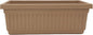 The HC Companies Venetian Window Planter Box w/Drain Plug - Long Planter Box for Windowsills, Balconies & More - Plastic Large Rectangular Planters for Herbs & Flowers (30" Sandstone, Pack of 1)