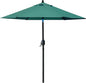 Sunnyglade 7.5' Patio Umbrella Outdoor Table Market Umbrella with Push Button Tilt/Crank, 6 Ribs (Dark Green)