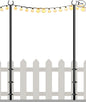 10FT String Light Poles for Outdoor, Heavy Duty Metal Lighting Stand Pole for Deck Fence Railing Backyard Patio Holiday Wedding Party Decorations 2 Pack