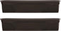 Southern Patio 36 Inch Rectangular Indoor Outdoor Medallion Hanging Windowsill Garden Box Planter, Black (2 Pack)