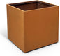 Corten Steel Planter Box Large Outdoor Planter 24 Inch Square Cube Planters Rustic Metal Garden Flower Pot for Commercial Residential Patio and Yard