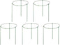 Hanobo 5 Pack Garden Plant Support Rings for Potted Plant, 6" Wide x 11" High, 3 Legs