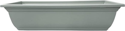 The HC Companies 24 Inch Mojave Window Planter Box with Drainage Holes, Lightweight UV-Resistant Plastic Outdoor Planters, 2-Pack Flower Box for Garden & Home Decor, Sage Green