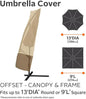 Veranda Water-Resistant 13 Foot Offset Patio Umbrella & Frame Cover