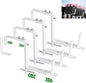 HFHOME Set of 4 Adjustable Window Planter Box Brackets, White Brackets for Window Boxes Planters, Planter Shelving with Adjustable Size The Width of The Bottom of The Planter Box (Patent Registered)