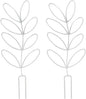 2Pack Indoor Plant Trellis Metal Wire Garden Trellis ，Small Climbing Leaf Shape Trellis for Garden Potted Plant Houseplant (Whiter)