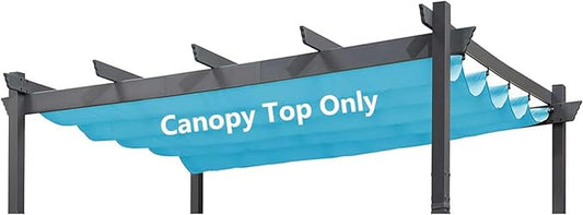 Pergola Shade Cover Replacement Canopy Top Compatible with 10 X 10 ft 6-Bar Pergola Frames - Turquoise Blue (Canopy Size 116" W x 95" L, Canopy Top Only)