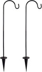 2 Pack Adjustable Shepherd Hooks, 26.77 Inch Stainless Steel Garden Stakes for Hanging Plants, Outdoor Decor, Weddings, Solar Lights, Plant Baskets, Durable & Versatile