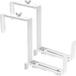 Planter Box Brackets, Adjustable Flower Box Brackets for Deck Railing, 2 Pack No Drill Window Box Bracket for Outdoor Planters-White