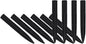 10 Pack Solar Light Stakes Replacement (Fit for Pole Outer Diameter 0.35in), ABS Reinforced Ground Spikes for Outdoor Solar Landscape Pathway Christmas Lights Yard Garden Deco