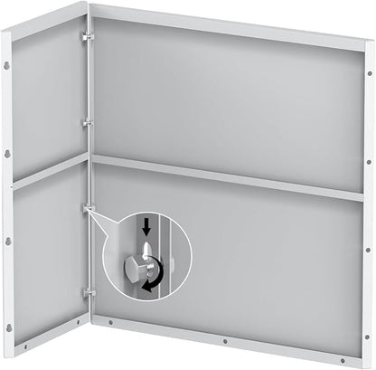 Tall Planters -24X12X24 inch Galvanized Steel Planter Box with Removable Insert Shelf for Garden, Patio(White)