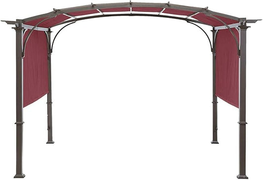 Universal Doubleton Steel Pergola Replacement Cover for Pergola Structures L-PG080PST, 80''x 205'' (Burgundy)