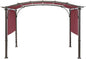 Universal Doubleton Steel Pergola Replacement Cover for Pergola Structures L-PG080PST, 80''x 205'' (Burgundy)