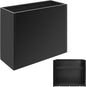 Metal Planter Box 30” x 12” x 24”, Outdoor Planter with Removable Insert Shelf, Black Steel Planter Heavy Duty for Porch, Garden, Patio, Yard