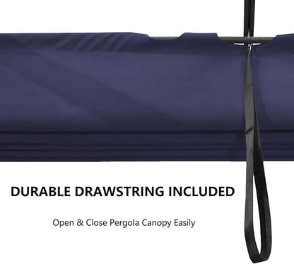 Pergola Shade Cover Replacement Canopy Top Compatible with 10 X 10 ft 6-Bar Pergola Frames - Navy Blue (Canopy Size 116" W x 95" L, Canopy Top Only)
