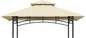 Grill Gazebo Replacement Top, 5 * 8 Outdoor BBQ Top Cover, Double Layer BBQ Gazebo Top Canopy for Model #L-GG001PST-F(Beige)