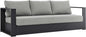 Modway Tahoe Aluminum Outdoor Patio Sofa in Gray Gray