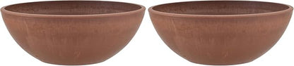 PSW Pot Collection Shallow Bowl Planter, 10-inch | Terra Cotta Color | Pack of 2 | For Succulents & Bonsai