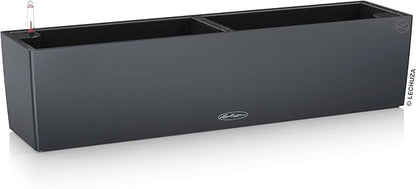 Lechuza 15683 Balconera Color 80 Self-Watering Planter for Indoor and Outdoor Use, 31" x 7" x7", Slate Matte