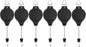 Pack Plant Hook Pulley, Retractable Plant Hanger Easy Reach Hanging Flower Basket for Garden Baskets Pots and Birds Feeder Hang High up and Pull Down to Water Or Feed (Black 6Pack)