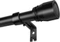 1” Diameter Matte Black Curtain Rod Itself is 30-90 Inch 2 Pack, Fit 30 to 84 Inch Windows with Heavy Duty Adjustable Telescopic Rod，Splicing Metal Extra Long Curtain Rods for Windows