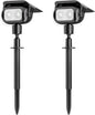 Nreonrick Solar Spot Lights 360° Adjustable Solar Lights Outdoor IP65 Waterproof with 2-in-1 Solar Powered Spotlights for Landscape Lighting for Garden, Yard, Pathway (Cool White, 2 Pack)