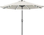 ABCCANOPY Durable Solar Led Patio Umbrellas with 32LED Lights 11FT (Light Beige)
