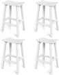 Stoog Weatherproof Bar Stools Set of 4, 28" Height Patio Bar Stools, Easy to Clean and Maintain, for Bar, Kitchen Counter, Deck, and Patio, White