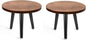 Indoor Plant Stand,Wood Mid Century Plant Table in Walnut Finish,Tall Plant Stand for Flower Pot,Modern Round Small Side End Table(Walnut (no Raised), 12"x10.8" 2 Pack)