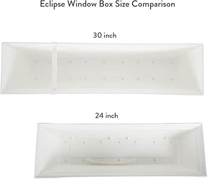 The HC Companies 24" Eclipse PlasticWindow Box 7.76"x24"x6.57" in White Color