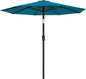 AreShark 9 FT Patio Umbrella for Outdoor, Outdoor Table Umbrella with Push Button Tilt and Crank, Outdoor Patio Umbrellas with 8 Sturdy Ribs for Market, Garden, Pool (Lake Blue)