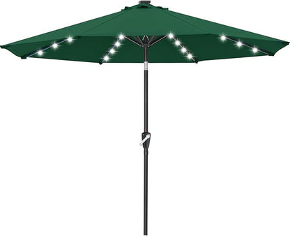 ABCCANOPY Durable Solar Led Patio Umbrellas with 32LED Lights 11FT (Deep Green)