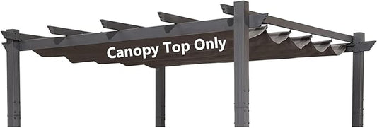 Pergola Shade Cover Replacement Canopy Top Compatible with 10 X 10 ft 6-Bar Pergola Frames - Gray (Canopy Size 116" W x 95" L, Canopy Top Only)