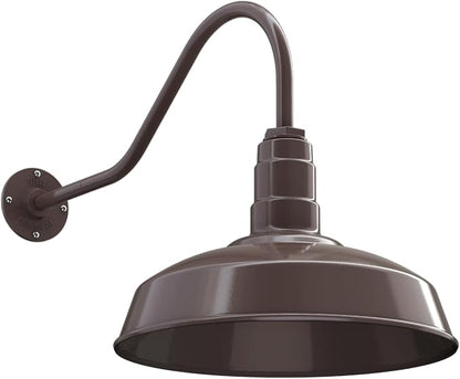 Wall Lights: 16-Inch Dark Bronze Outdoor Barn Light with Dome