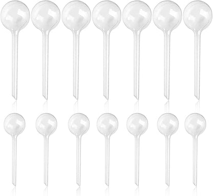 14 Pcs Plant Clear Watering Bulbs,Plastic Automatic Self-Watering Globes,Garden Water Device Watering Bulbs for Plant Flower Indoor Outdoor