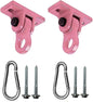 Heavy Duty Pink Swing Hangers Screws Bolts Included Over 5000 lb Capacity Playground Porch Yoga Seat Trapeze Wooden Sets Indoor Outdoor 2 Pack