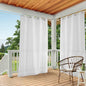 TOWN & COUNTRY BASICS Cabana Solid Heavyweight Indoor Outdoor Curtains, Light Filtering Opacity with Grommet Top, Water Repellent, 54"x84", Winter White (Pack of 12)