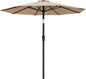 AreShark 9 FT Patio Umbrella for Outdoor, Outdoor Umbrella with Push Button Tilt and Crank, Outdoor Patio Umbrellas with 8 Sturdy Ribs for Market, Garden, Deck, Backyard, Pool (Beige)