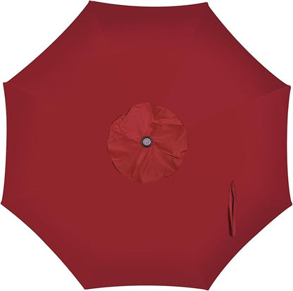 Blissun 9' Outdoor Patio Umbrella, Outdoor Table Umbrella, Yard Umbrella, Market Umbrella with 8 Sturdy Ribs, Push Button Tilt and Crank