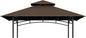 Grill Gazebo Replacement Top, 5 * 8 Outdoor BBQ Top Cover, Double Layer BBQ Gazebo Top Canopy for Model #L-GG001PST-F (Brown)