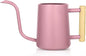 Watering Can Indoor Plants, 35 oz/1000 ml Metal Stainless Steel Watering Can Pot with Long Spout for Indoor House Plants Bonsai Outdoor Garden Flower Decorative (Pink)