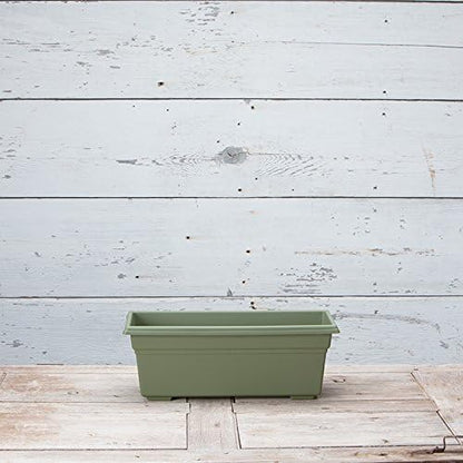 Root & Vessel 16190, Sage, Countryside Flower Box Planter, 18-Inch