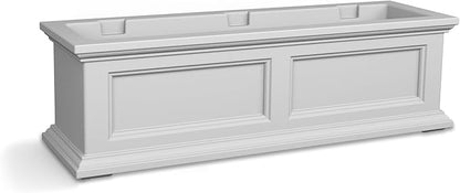 Mayne Fairfield 3-Foot Window Box – Self-Watering, Weather-Resistant Planter for Flowers – Durable Design for Outdoor Use, Perfect for Windows