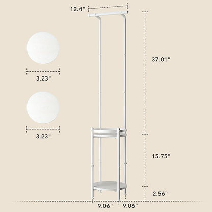 Plant Stand Indoor Outdoor - Heavy Duty Metal 2-tier Hanging Plant Holder Space-Saving Iron Plant Stands Tall Plant Shelf for Living Room Garden Balcony (White)